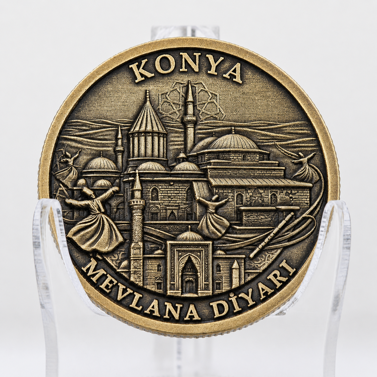 Konya Kolaj Temalı Pirinç Madalyon