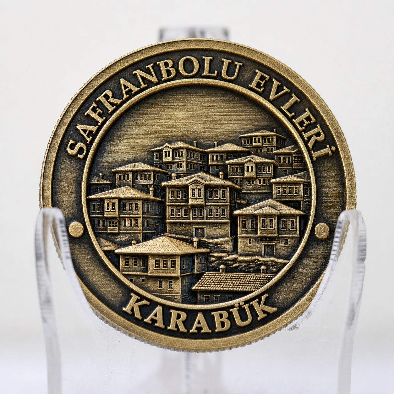 Safranbolu Evleri Temalı Pirinç Madalyon