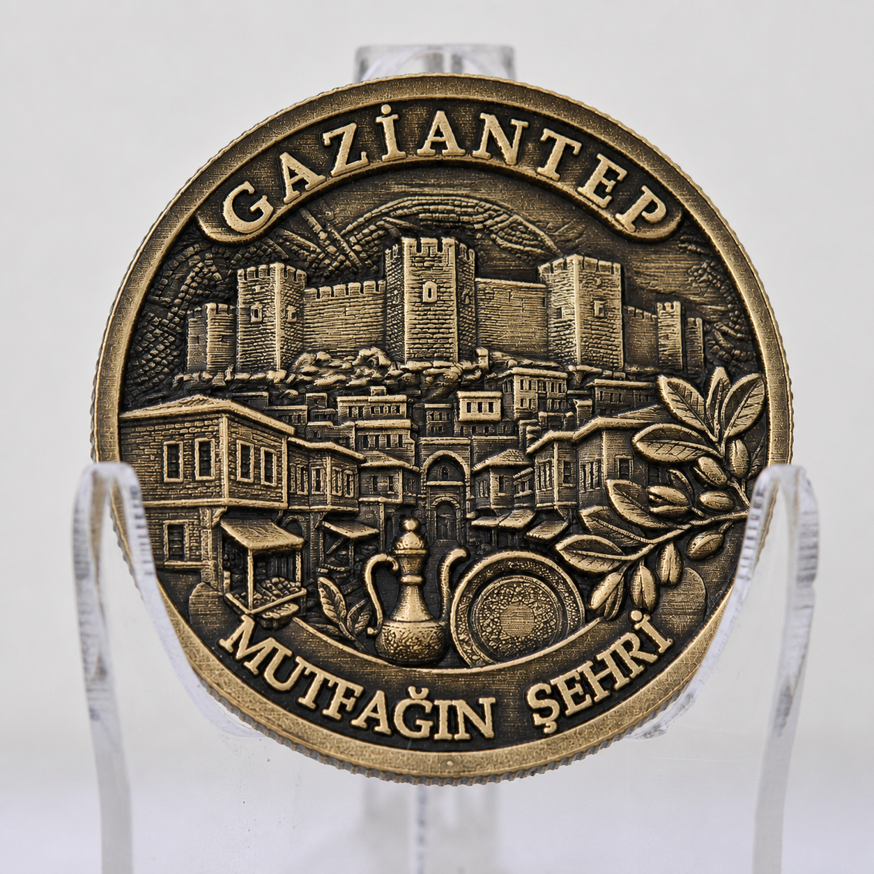 Gaziantep Kolaj Temalı Pirinç Madalyon