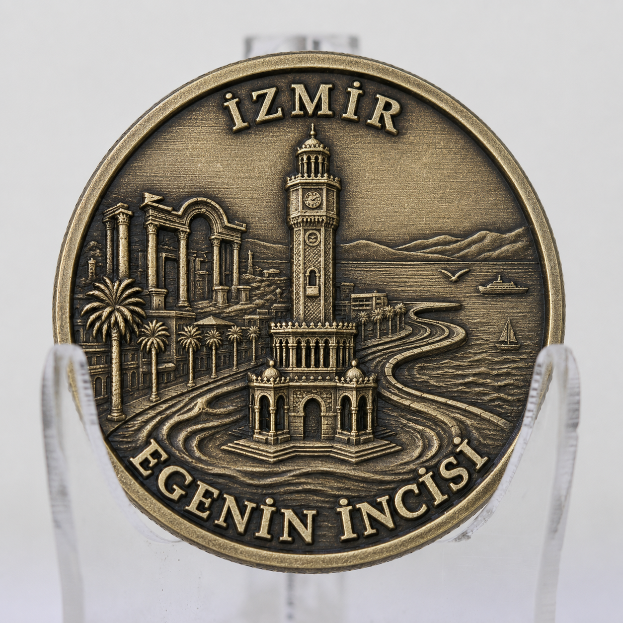 İzmir Temalı Pirnç Madalyon