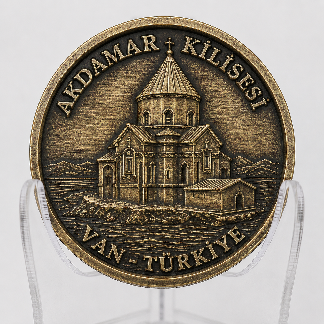 Van Akdamar Antik Kilisesi  Temalı Pirnç Madalyon