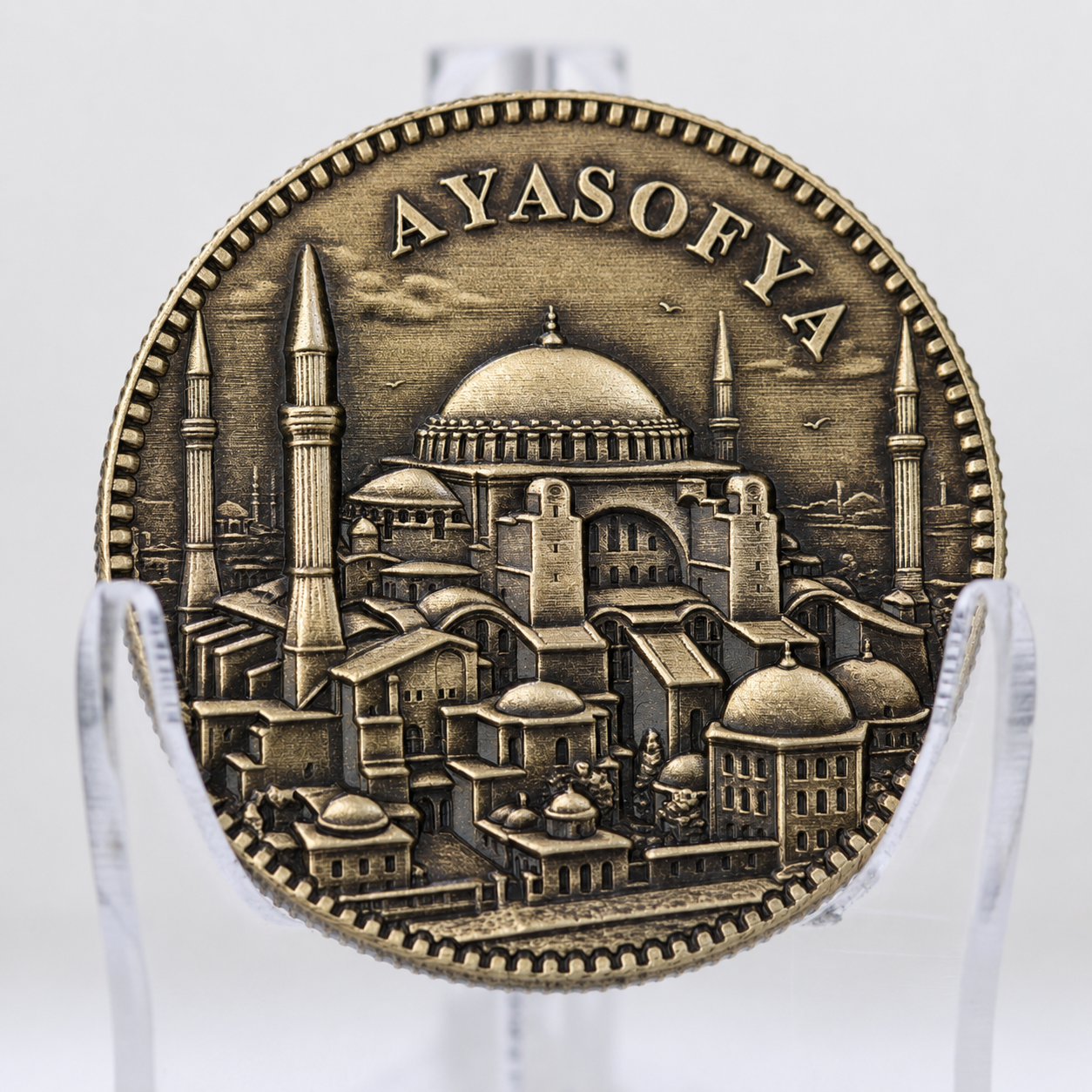 Ayasofya Temalı Pirinç Madalyon