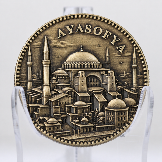 Ayasofya Temalı Pirinç Madalyon